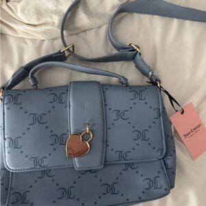Juicy Couture Light Blue Monogram Shoulder Bag